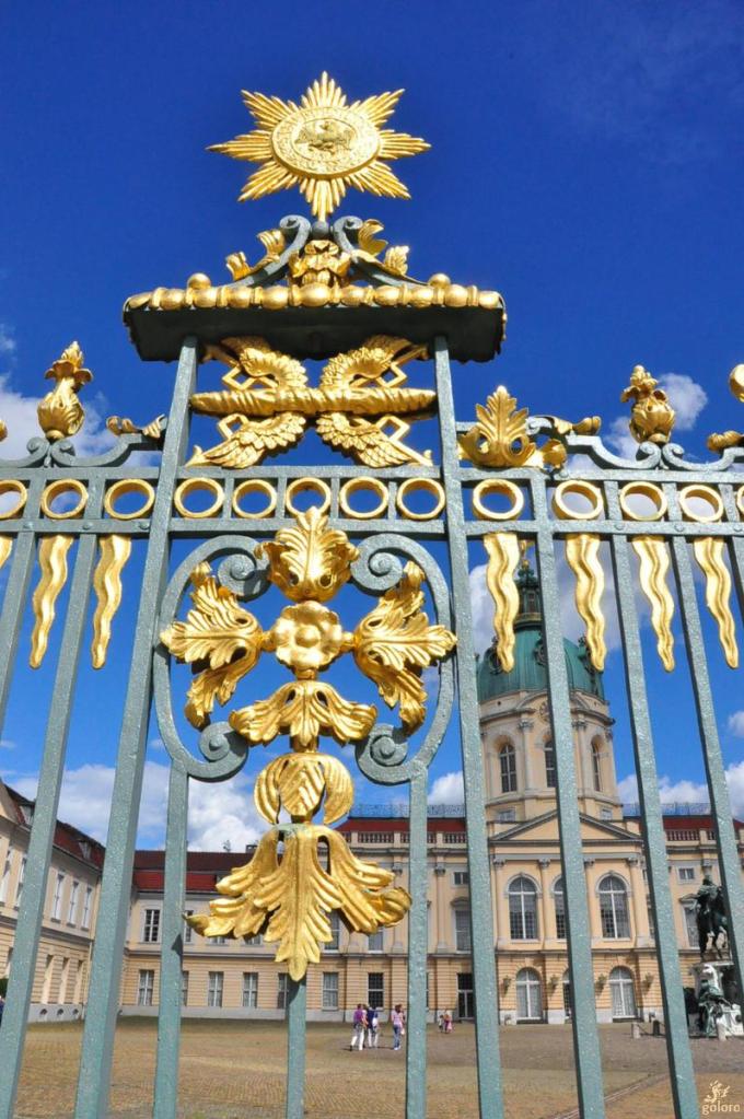 Fence of the palace showing the Order of the Black Eagle